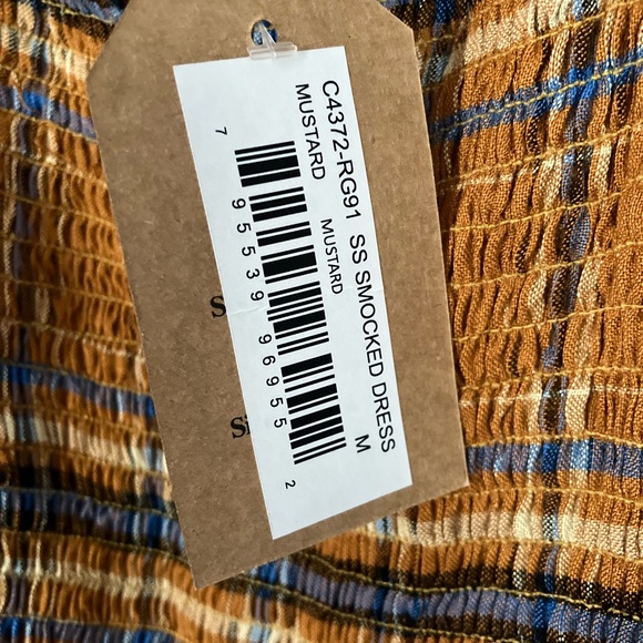 Plaid Ruffle Sleeve Dress Sz M NEW! - Picture 4 of 6